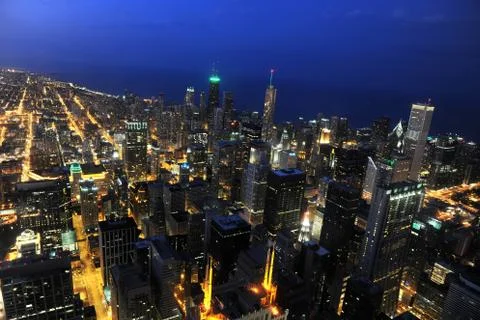 Aerial mView of Chicago Stock Photos