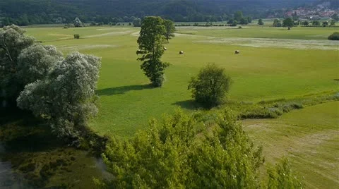 AERIAL: Nature in spring Stock Footage 20559370