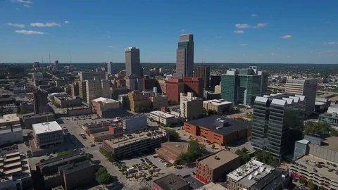 Aerial Nebraska Omaha September 2016 4K Stock Footage