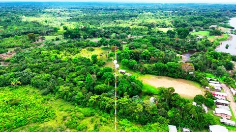 Aerial, Neighborhood Network, Wireless Technology, Amazon Connectivity Stock Footage 331282972