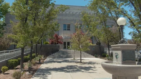 Aerial: Nevada State Museum in Carson City, Nevada, USA Stock Footage 112304865