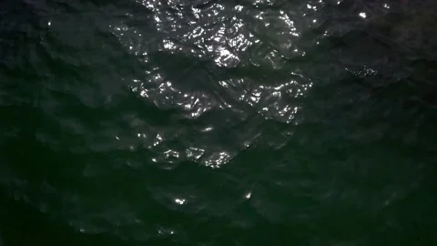 Aerial: Never endless sea surface view Stock Footage 134382587