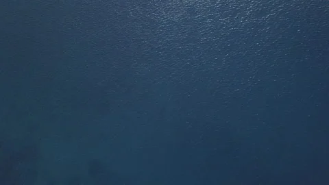 Aerial: Never endless sea surface view Stock Footage 138928353