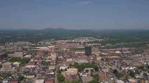 Aerial New Hampshire Manchester July 2017 Sunny Day 4K Inspire 2 Stock Footage