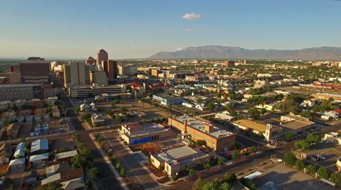Aerial New Mexico Albuquerque Stock Footage