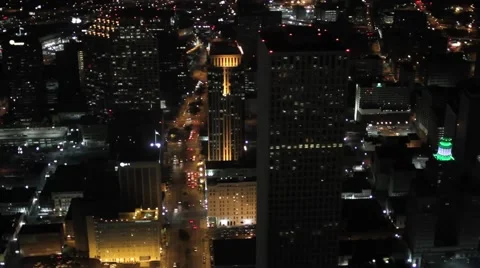 Aerial New Orleans Night Stock Footage