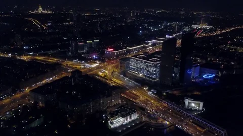 Aerial night drone view 库存影片 81921895