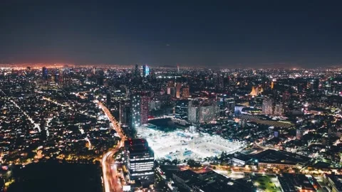 Aerial night hyperlapse of Polanco 스톡 동영상 143363503