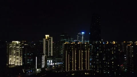Aerial Night Motion Stock Footage 143131263