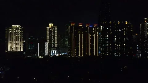 Aerial Night Motion Stock Footage 143131359