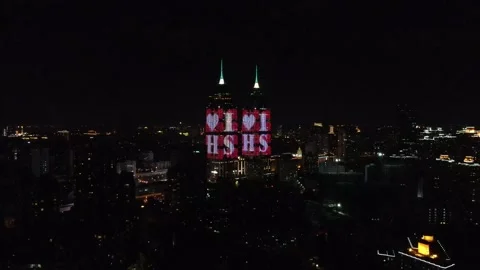 Aerial Night Motion Stock Footage 143131848