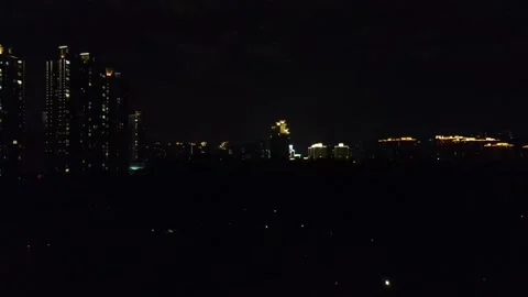 Aerial Night Motion Stock Footage 143132228