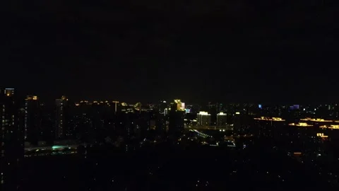 Aerial Night Motion Stock Footage 143132450