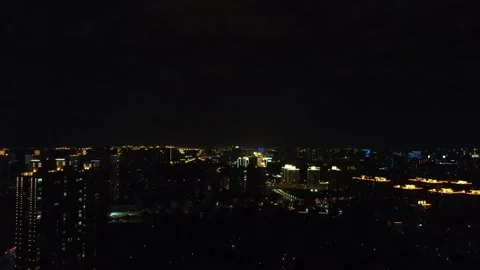Aerial Night Motion Stock Footage 143132665