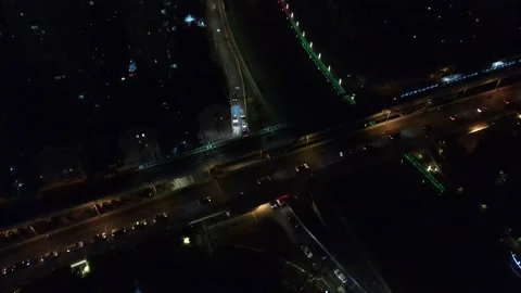 Aerial Night Motion Stock Footage 143132777