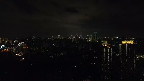 Aerial Night Motion Stock Footage 143133005