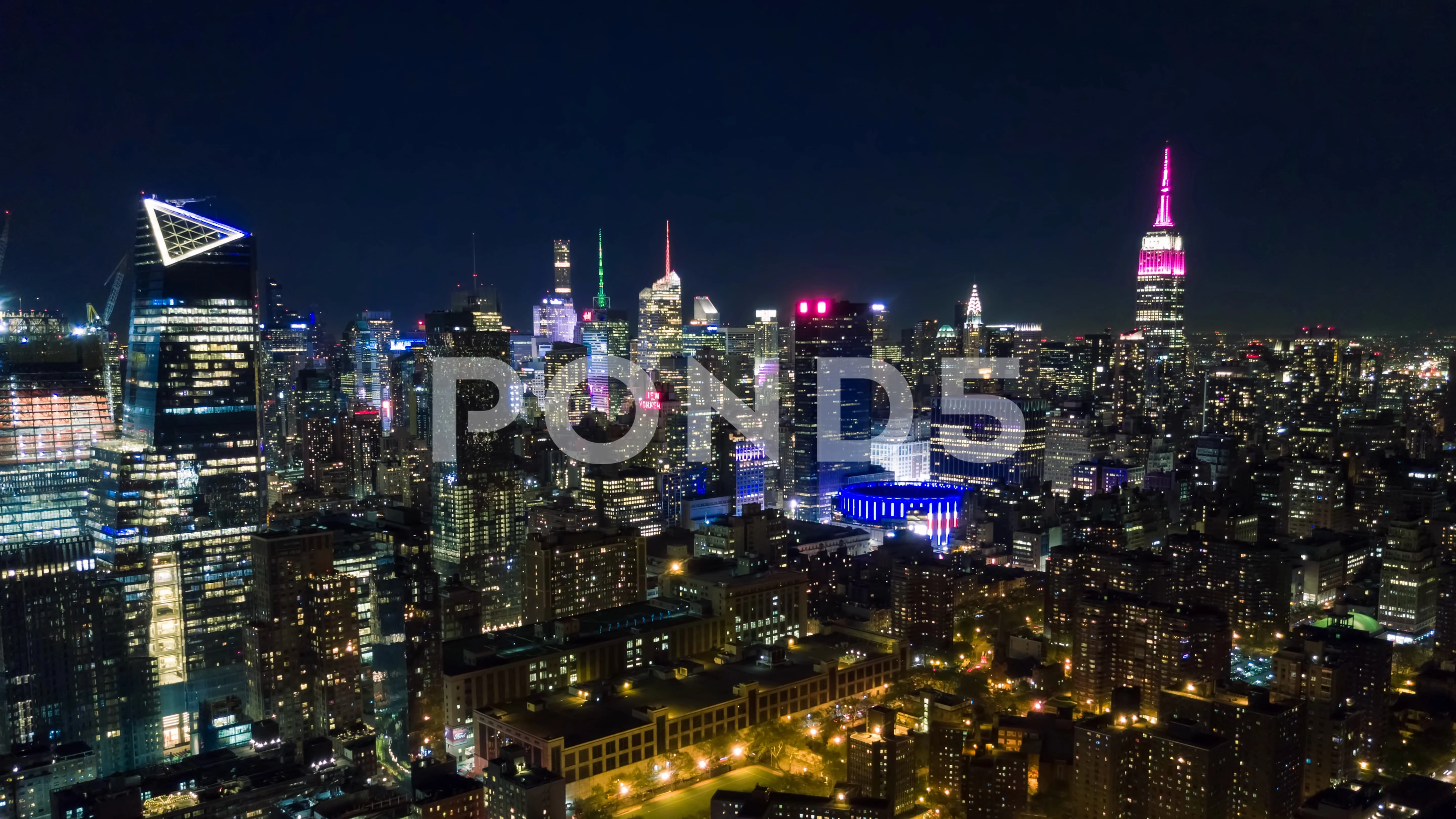 Aerial Night View Of Manhattan New York Stock Video Pond5 Aerial Night View Of Manhattan New York Stock Video Pond5