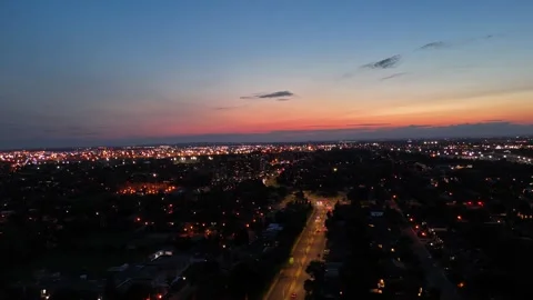 Aerial nightime Stock Footage 280610731