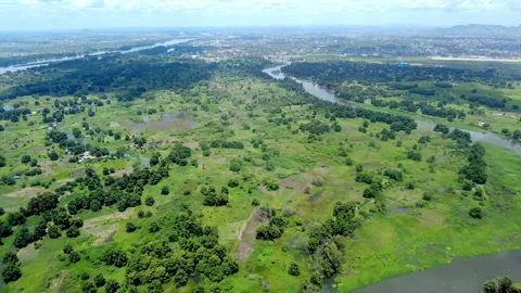 Aerial Of The Nile River And Juba, South 