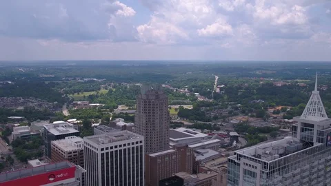 Aerial North Carolina Raleigh July 2017 Sunny Day 4K Inspire 2 Stock Footage