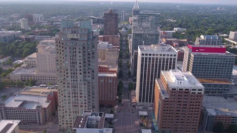Aerial North Carolina Raleigh July 2017 Sunny Day 4K Inspire 2 Stock Footage