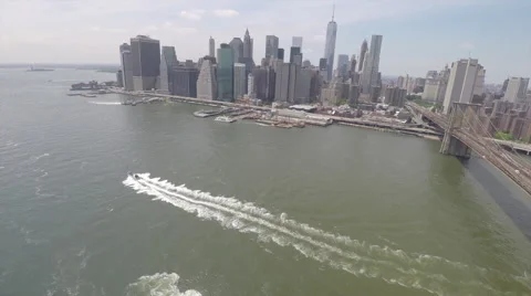 Aerial of NYC Video stock 52252514
