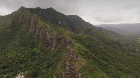 Aerial Oahu Ahupua'a O Kahana State Park Stock Footage 59139099
