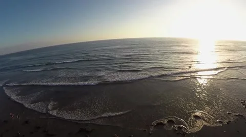 Aerial of Ocean &amp; Beach Stock Footage 41647012