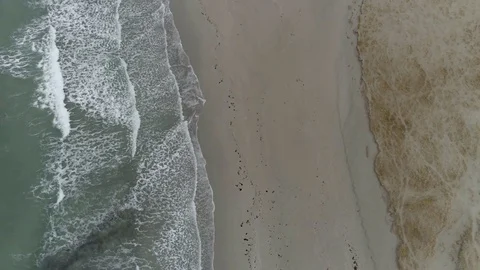 Aerial ocean beach View Stock Footage 78389275