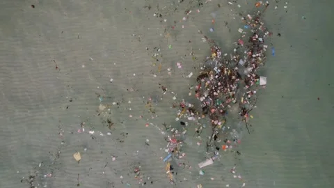 Aerial Ocean Pollution, Phu Quoc Crisis Stock Footage 260688975