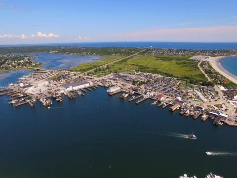 Aerial Ocean Port 2 Stock Footage
