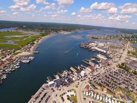 Aerial Ocean Port Stock Footage 73768583