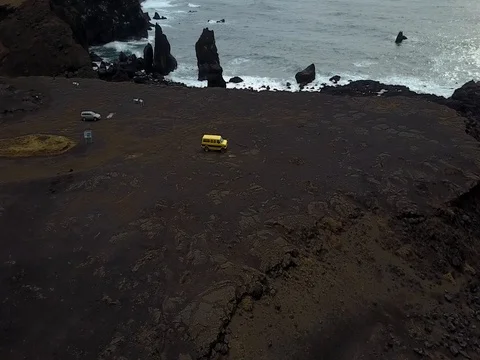 Aerial ocean waves beach view  Stock Footage 75602529