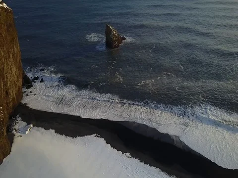 Aerial ocean waves beach view  Stock Footage 75602609
