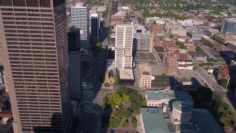 Aerial Ohio Columbus July 2017 Sunny Day 4K Inspire 2 Stock Footage