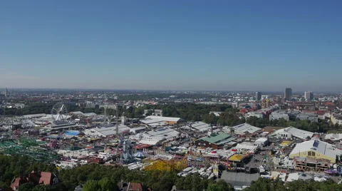 Aerial Oktoberfest footage 스톡 동영상 67800981