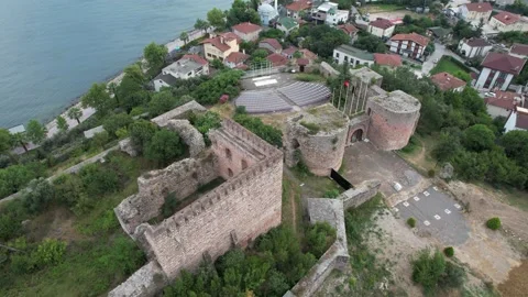 Aerial old castle Stock Footage 201271561