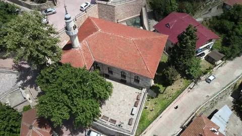 Aerial old mosque Stock Footage 201248560