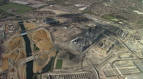 Aerial Olympic site Stock Footage 1013964