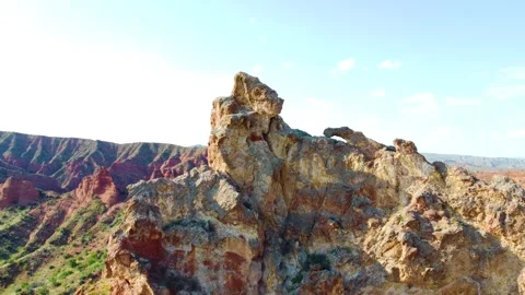 Aerial Opening of Mountain Peak Stock Footage 247955573