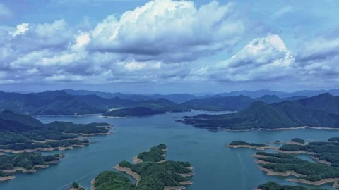 Aerial Orbit Hyperlapse of Crocodile Islands with Moving Clouds Stock Footage 329357171