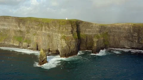 Aerial orbit of Moher Stock Footage 291405755