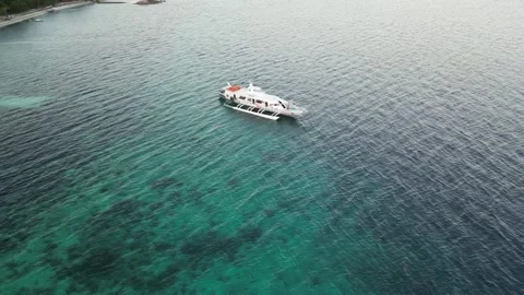 Aerial Orbit of Philippines Ferry Stock Footage 303280875