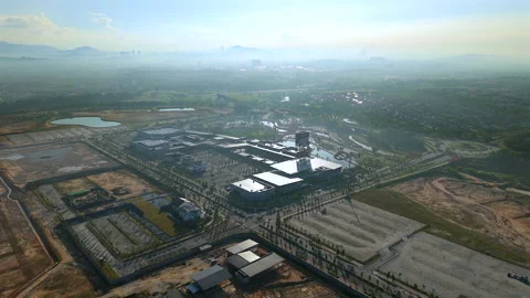 Aerial orbit view of Elmina Lakeside Mall at Shah Alam, Malaysia on 2/3/2025 Stock Footage 303433911