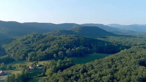 Aerial orbiting view of the Appalachian Mountains of Georgia, USA Stock Footage 341684073
