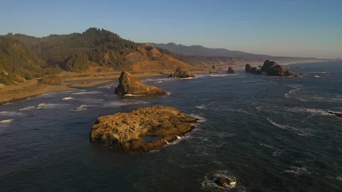Aerial Oregon Coast 스톡 동영상 117024088