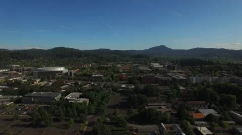 Aerial Oregon Eugene Stock Footage 55615676