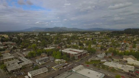 Aerial Oregon Eugene September 2016 4K Video stock 72859351