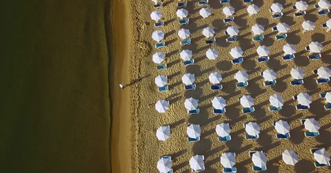 Aerial over the Beach Video stock 77981587