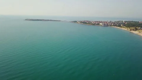 Aerial over the Black Sea Video stock 77635265